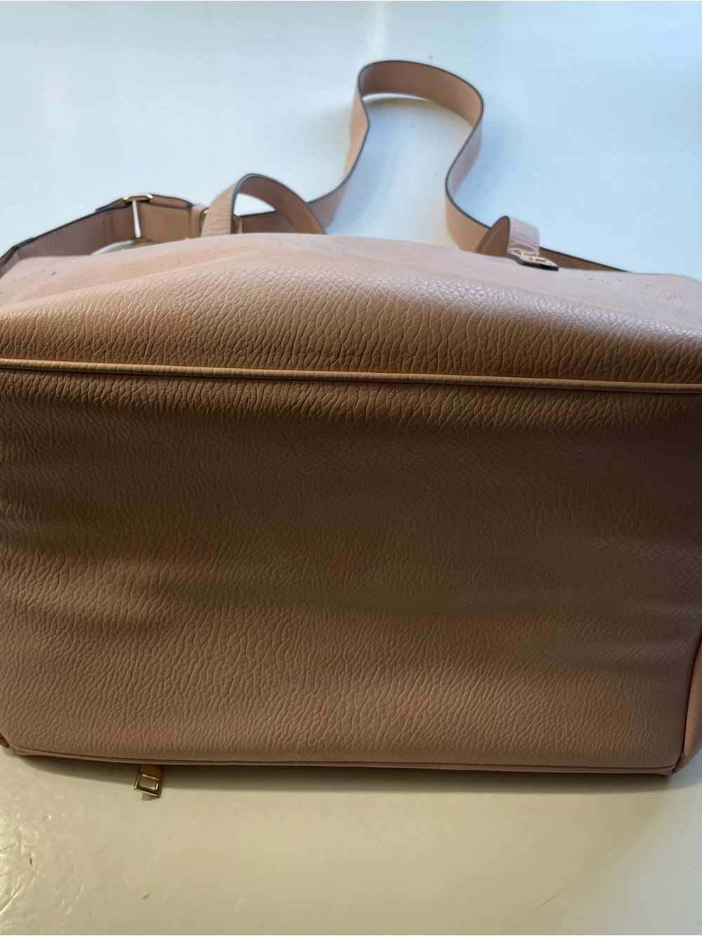 ⁠Poppy & Peonies Go-Getter Tote Bag Blush Pink Vegan Leather Travel - Picture 6 of 16